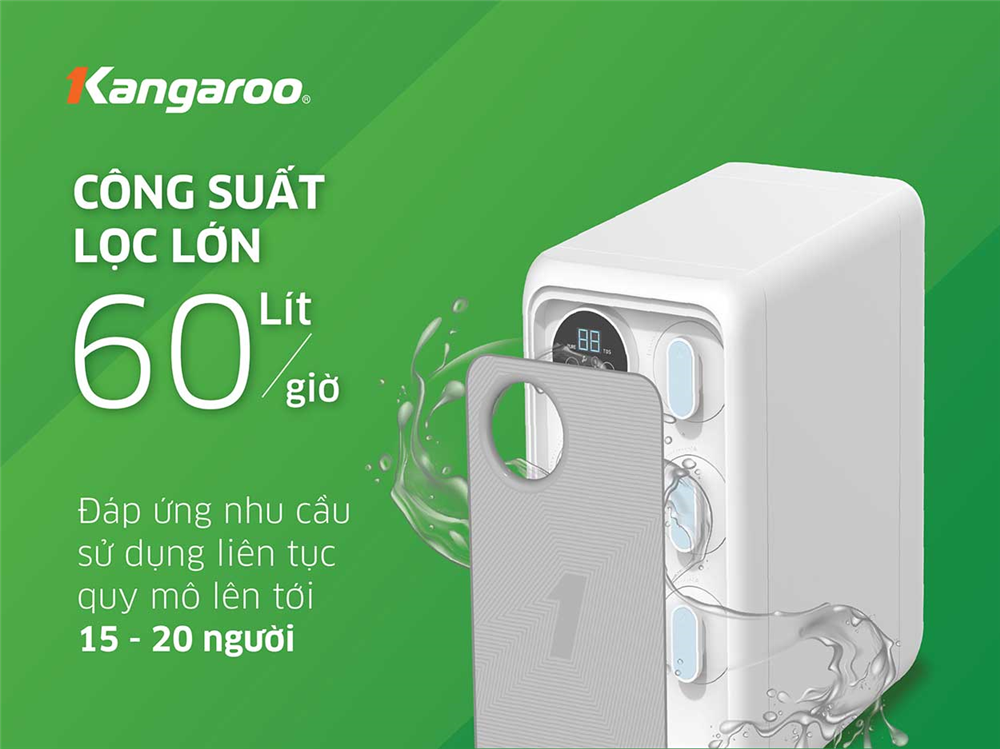 công suất cực lớn 60 lít