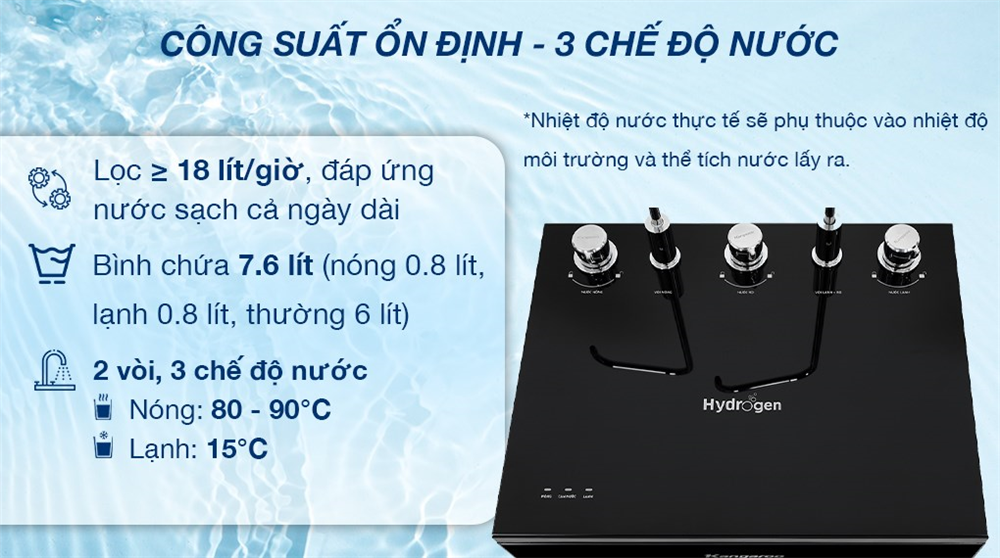 công suất nóng lạnh ổn định